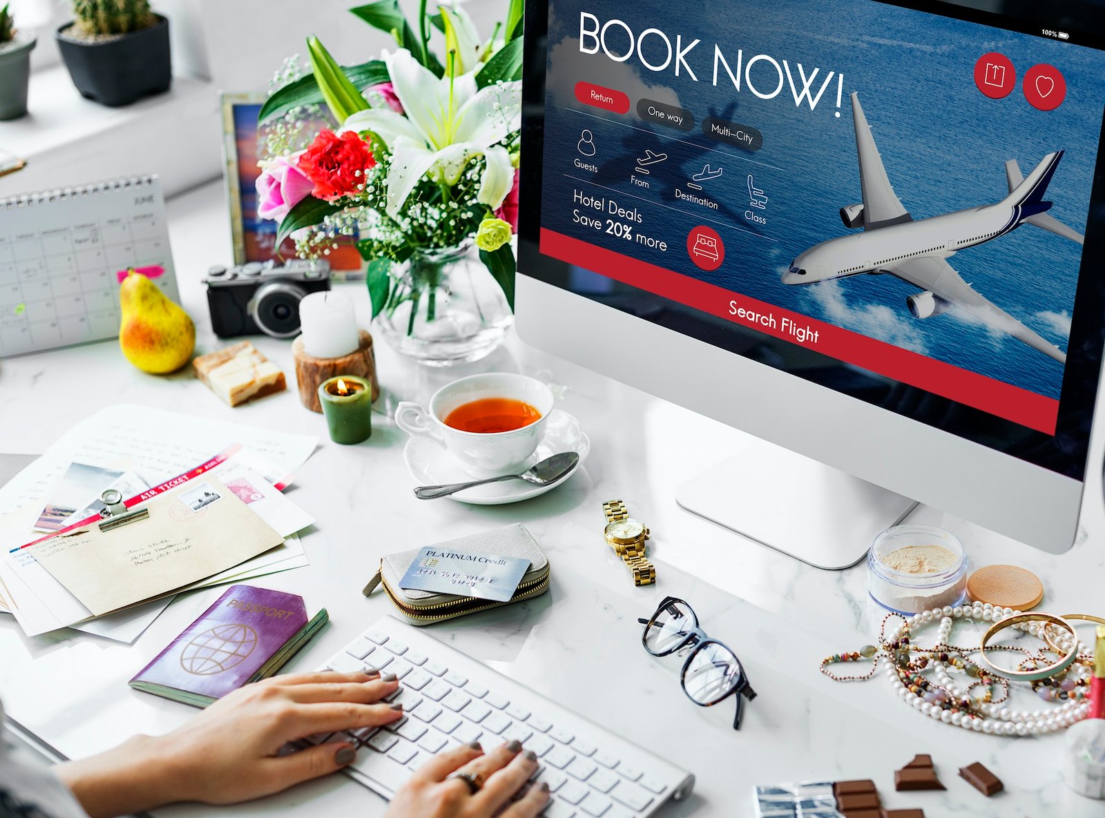 Air Ticket Flight Booking Concept