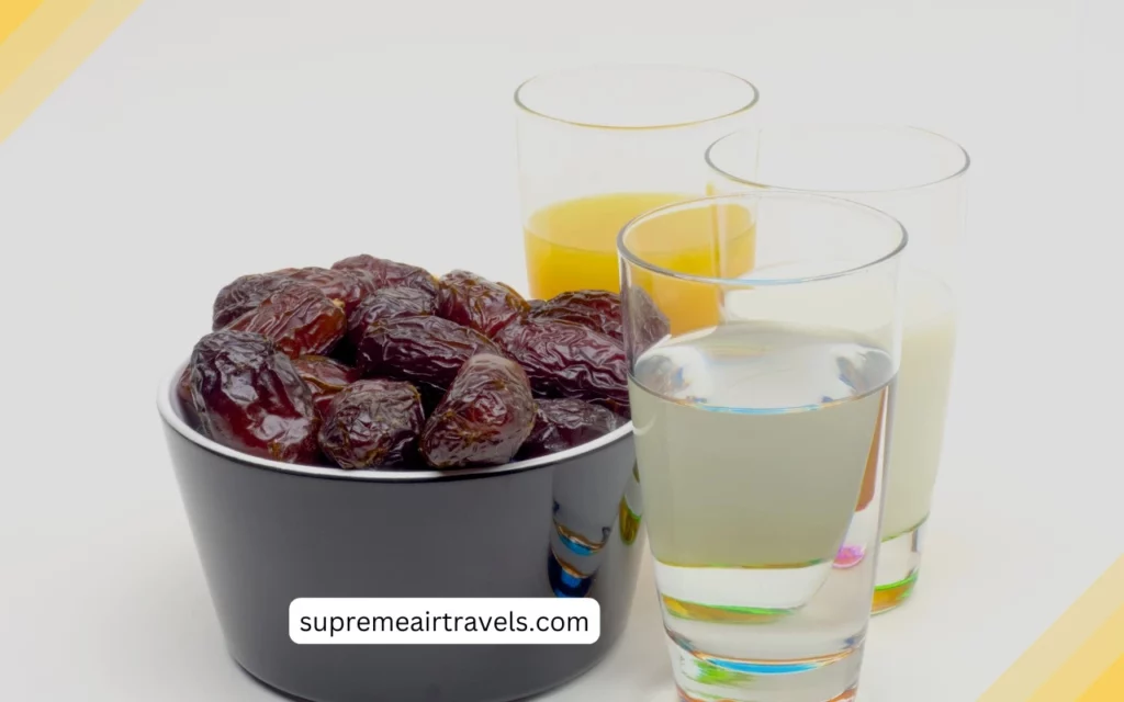 Image of dates and water: "Dates and water"